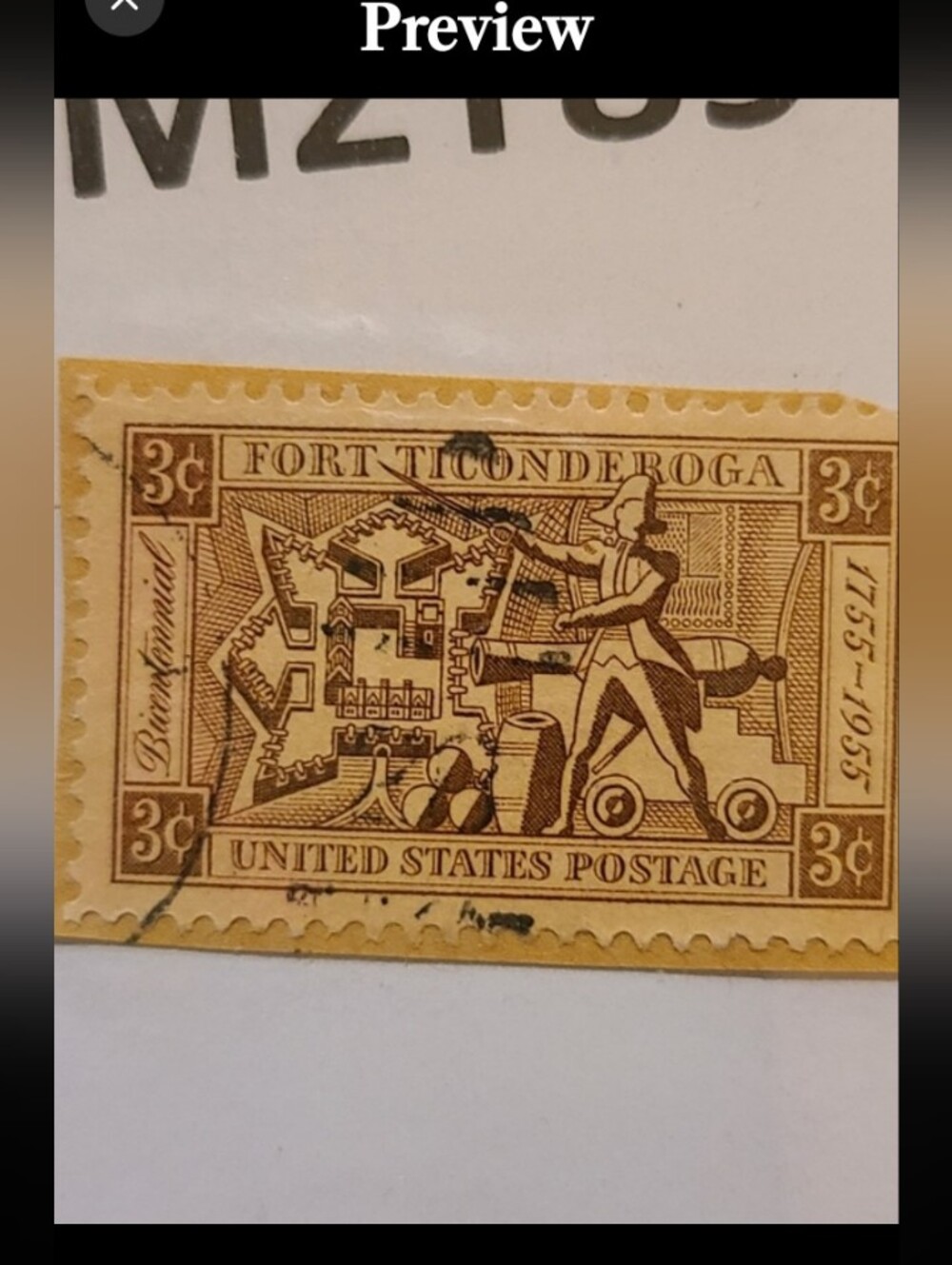 Fort Ticonderoga 3¢ Stamp